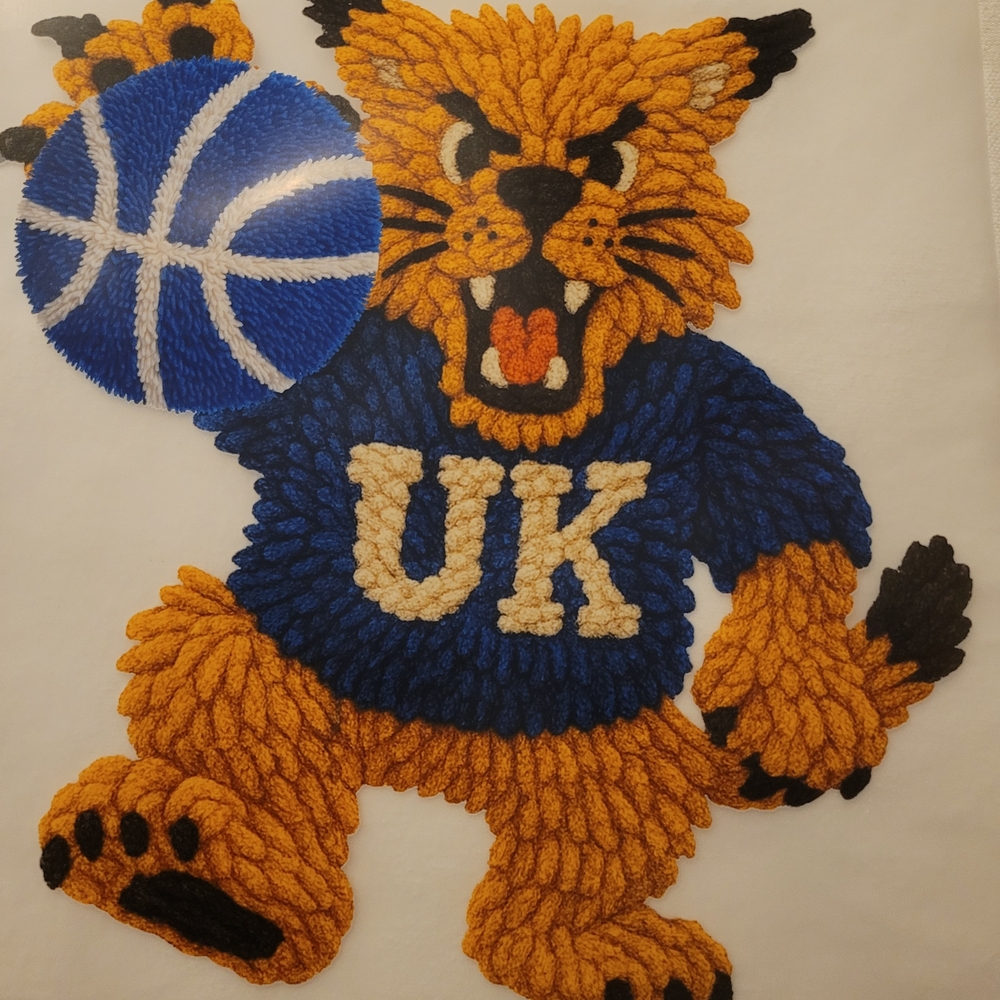 Blue and Gold UK Wildcat Sweatshirt Or Hoodie Choice Of Shirt Color And Size